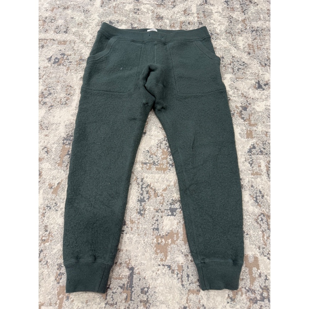 J.Crew Mens 100% Merino Wool Joggers Forest Green Knit Sweatpants Size M